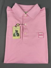 Donald Ross Golf Shirt Polo Chest Logo Small Pink Polyester NWT MSRP 98