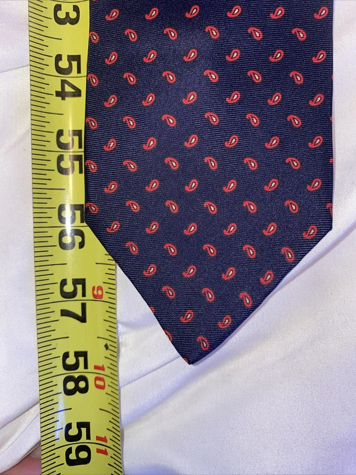 Corbata para hombre S. Fisher Burlington Arcade 100 % seda cachemira 58x3 hecha en Inglaterra Foto 3 de 4