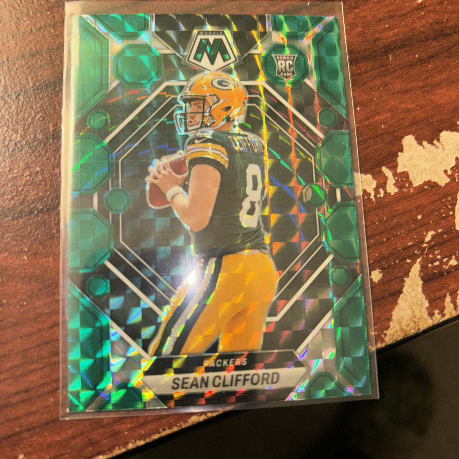 2023 Panini Mosaic Sean Clifford Green Mosaic  #361 RC