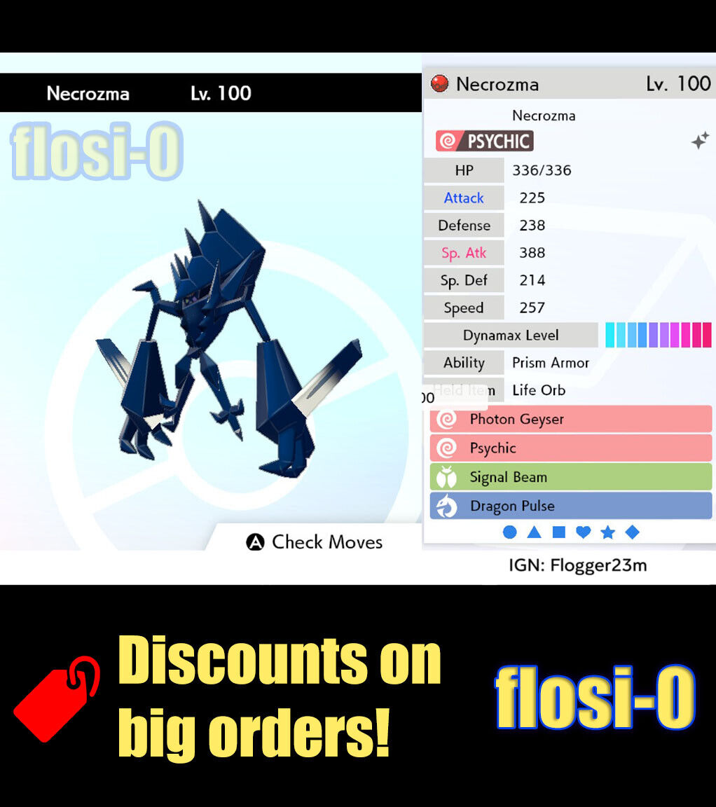 Pokemon 6800 Shiny Necrozma Dawn Wings Pokedex: Evolution, Moves