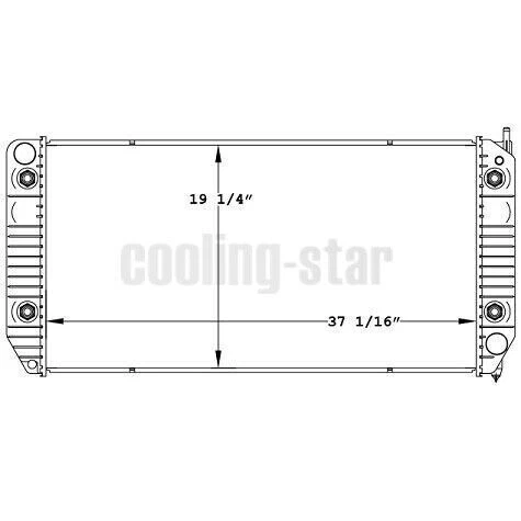 3-CORE RADIATOR FITS 03-07 CHEVY GMC C5500 KODIAK C4500 TOPKICK C6500 8.1L 6.6L - Imagem 3 de 4
