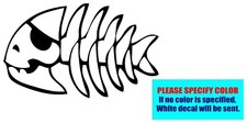 Fish Skeleton 082 Vinyl decal sticker Graphic Die Cut Car Truck Window 12"