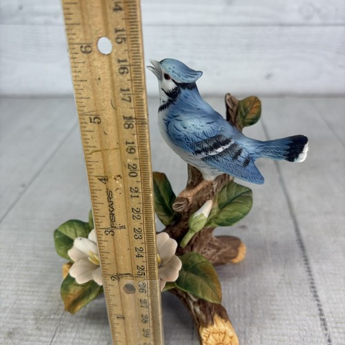 1981 Royal Carlton Arnart BLUE JAY VOGEL Blumen Zweig 6" signierte Figur - Bild 11 von 21