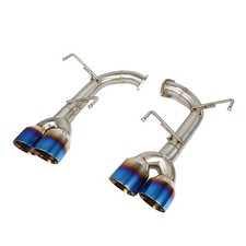 Polished Stainless Axle Back Muffler Delete Exhaust For 2015-21 Subaru Wrx Sti