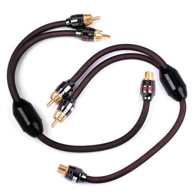 1ft 2 Male to 1 Female RCA Y Adapter Splitter 2M1F (Advanced Edition) 