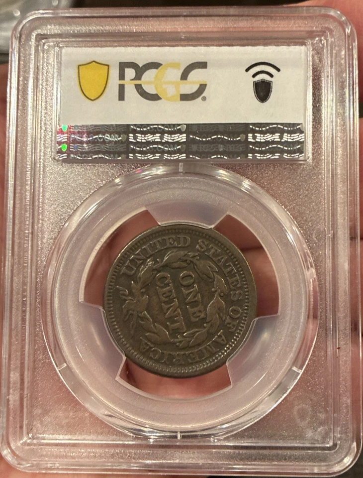 1847-P PCGS VF20BN Braided Hair Cent Business Strike 1c - Image 2 of 2