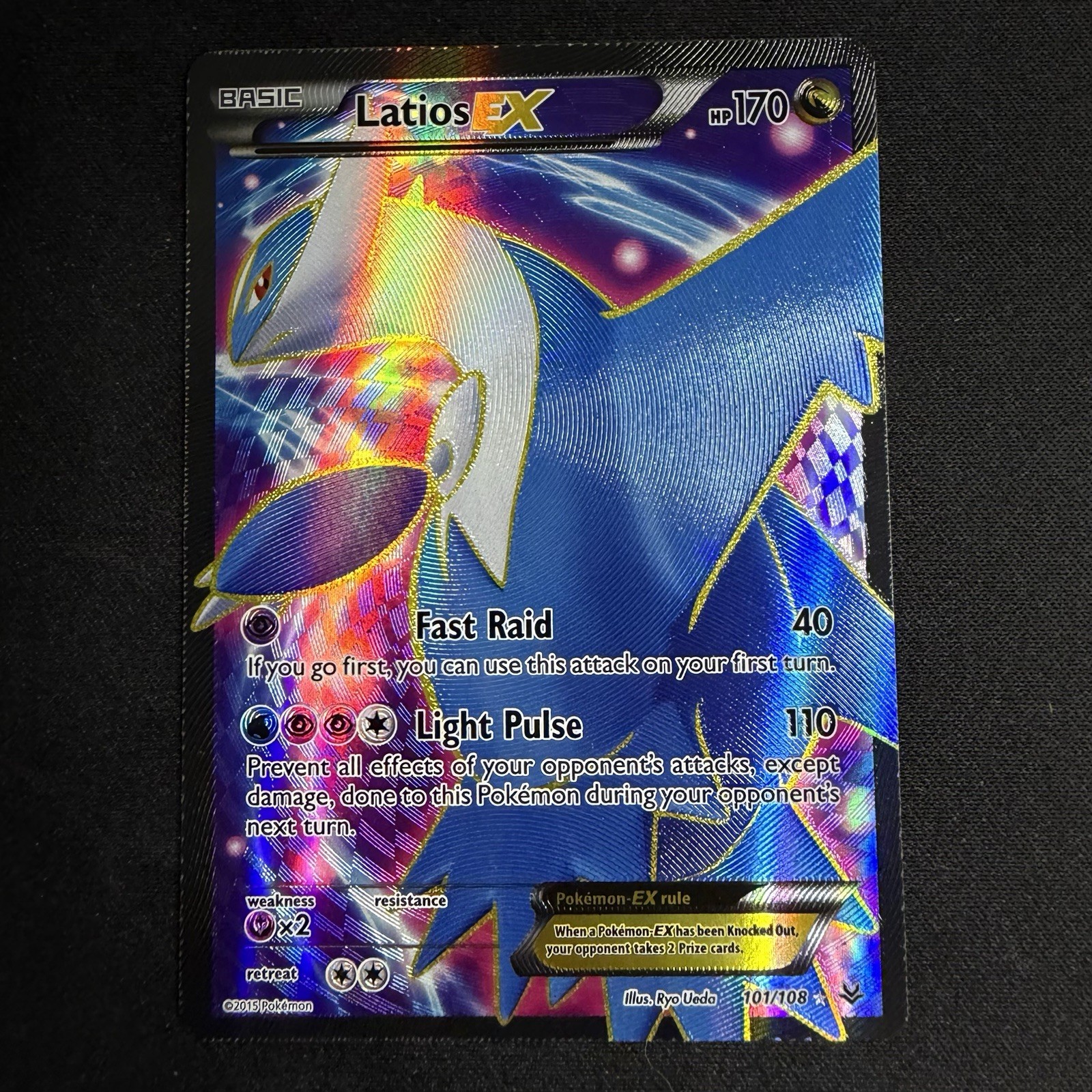 Latios EX 101/108 XY Roaring Skies Holo - 101 Full Art - Near Mint - Pack Fresh