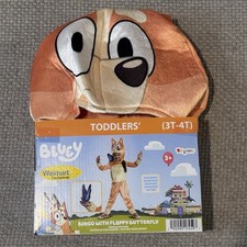 NEW BINGO Disguise Bluey Heeler Toddler 3 Piece Costume Size 3T-4T Halloween