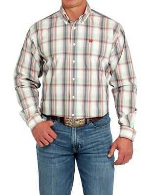 Cinch Western Shirt Mens L/S Plaid Rooster XXL Multi-Color MTW1105934