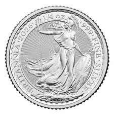 Gro&szlig;britannien 50 Pence  2026  Britannia  1/4 oz 999 Silber