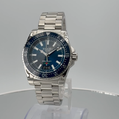 GUCCI YA136311 Men's Dive Blue Wristwatch 40mm | eBay