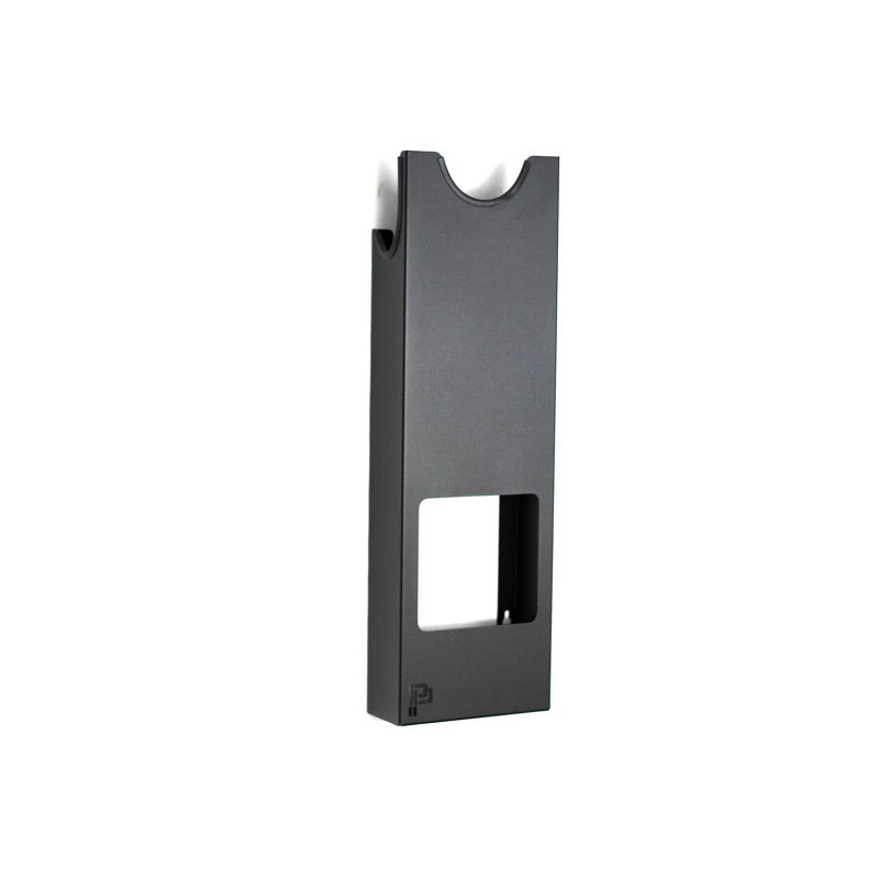 Support rectangulaire pour 1 polisseuse en acier noir mat