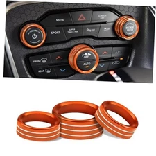3Pcs Air Conditioner Switch Button Knob Cover, Climate Control Knob Orange