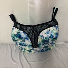 Panache Wired Sports Bra 32 H Style 5021B Floral Digital Bloom Black Green