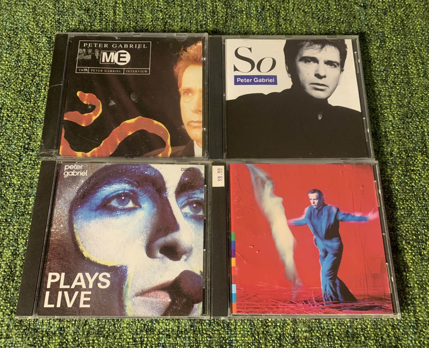 Lot of 4 Peter Gabriel Audio CDs: Me [Interview] Sealed! + So, Plays Live #1, Us