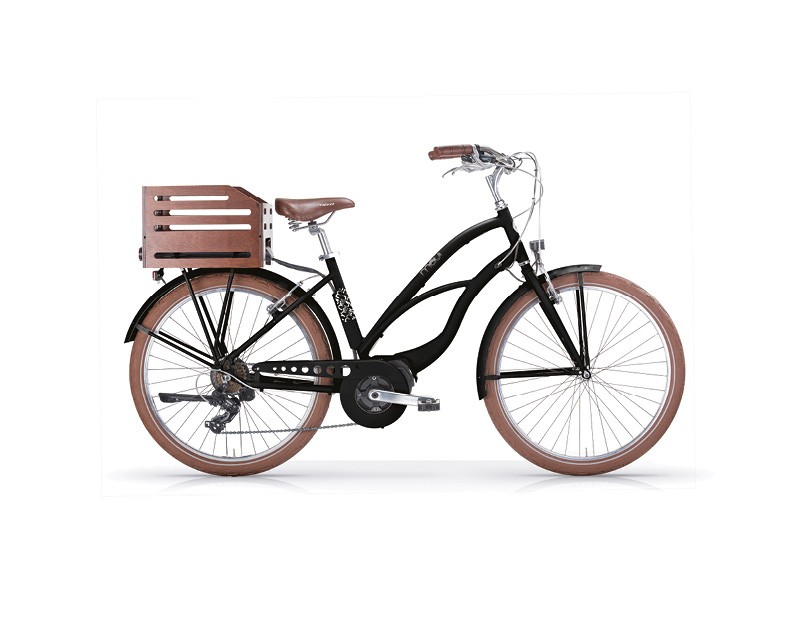 VÉLO MAUI 26 E128 FEMME E-BIKE ÉLECTRIQUE À ASSISTANCE PÉDALE 36V NOIR MBM