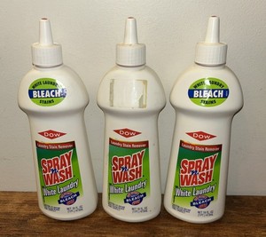 3 Dow Spray ’n Wash Bleach Gel White Laundry Stain Remover 16oz - Full/Near Full
