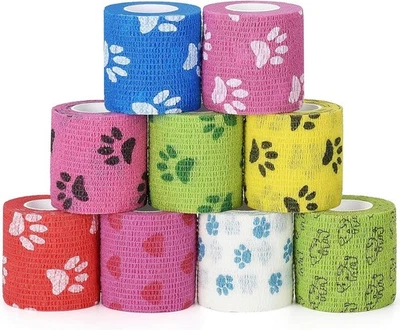 SEADESKY 9 Rollen Selbsthaftende Bandage Hund Vet Wrap Pet Selbstklebender Verband