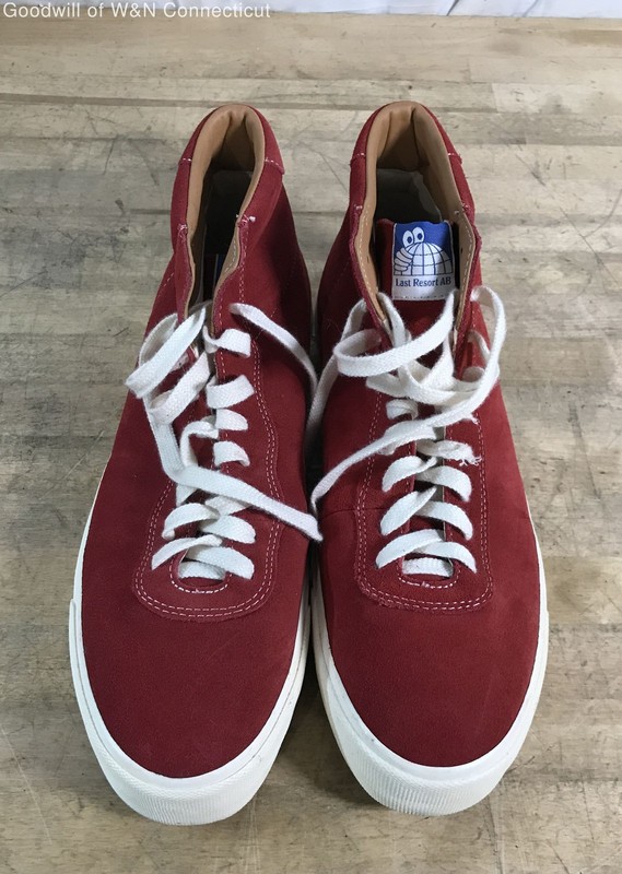 Last Resort AB VM001-Hi Red Suede High Top Skate Shoes Men's Size 13