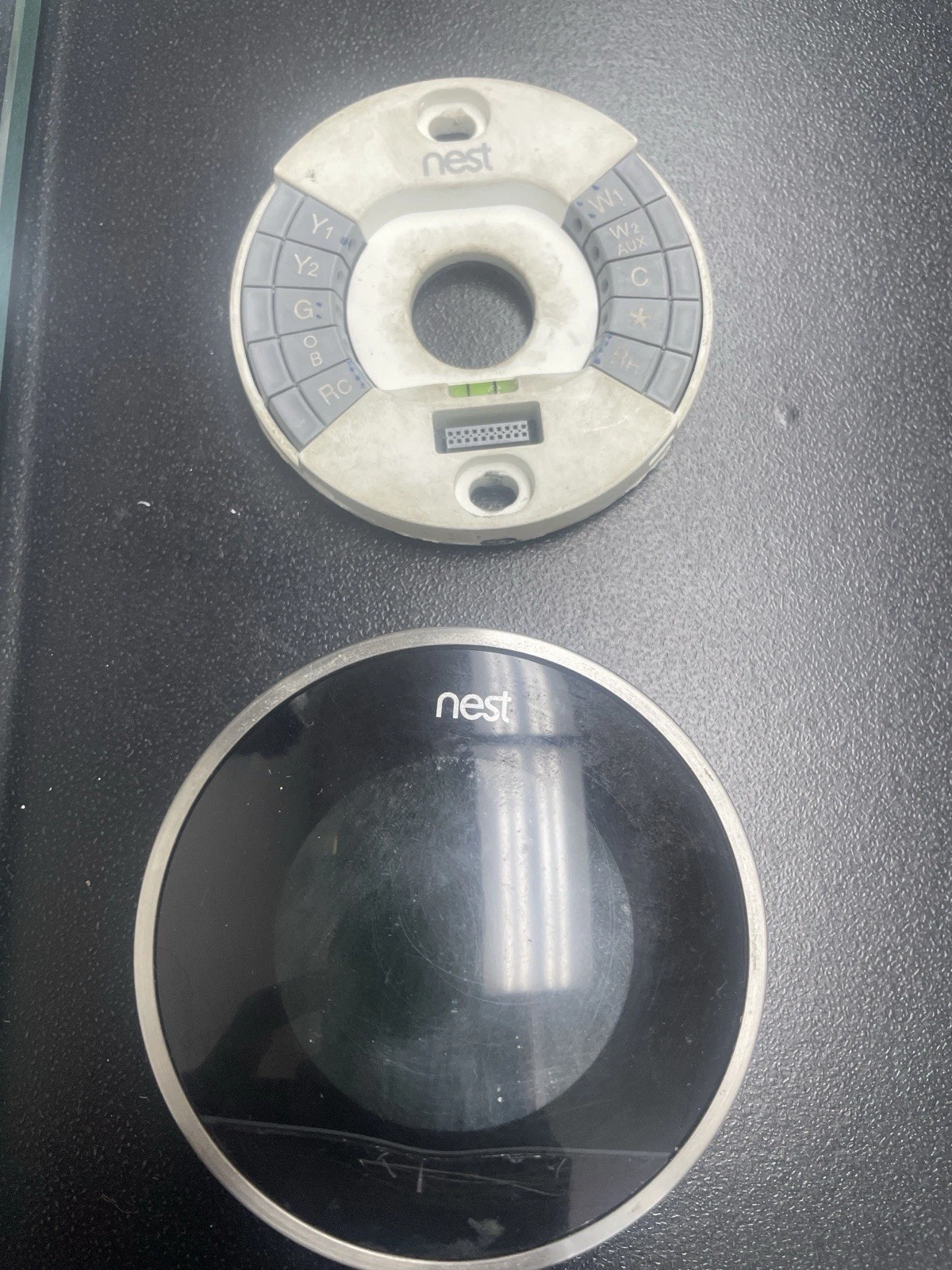 Google Nest Learning Thermostat 3rd Gen Stainless Steel Tested & Working Cracked