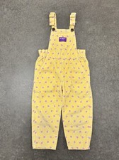 Vintage Made In USA Oshkosh B Gosh Floral Corduroy Overalls