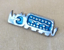 Disney Pin Animal Kingdom Silver Blue Rhino Hat Lapel Pin