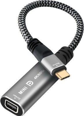 4K USB C to Mini DisplayPort Adapter, USB Type-C Male (Source) to Mini DP Fem...