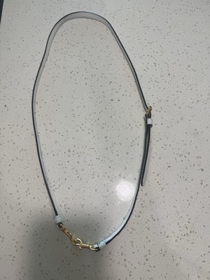 Moschino Handbag Strap White Leather Adjustable 