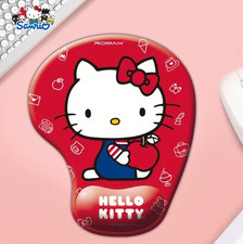 Hello Kitty Ergonomic Mouse Pad Gel Wrist Rest Cute Sanrio Desk Accessory Red
