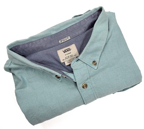 Vans Aqua Marine Chest Pocket Button Short Sleeve Shirt Men's Size XL - Picture 3 of 5