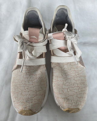 adidas Edge Lux Beige/Pink Animal Print Lace-Up Low Top Women Running Shoes