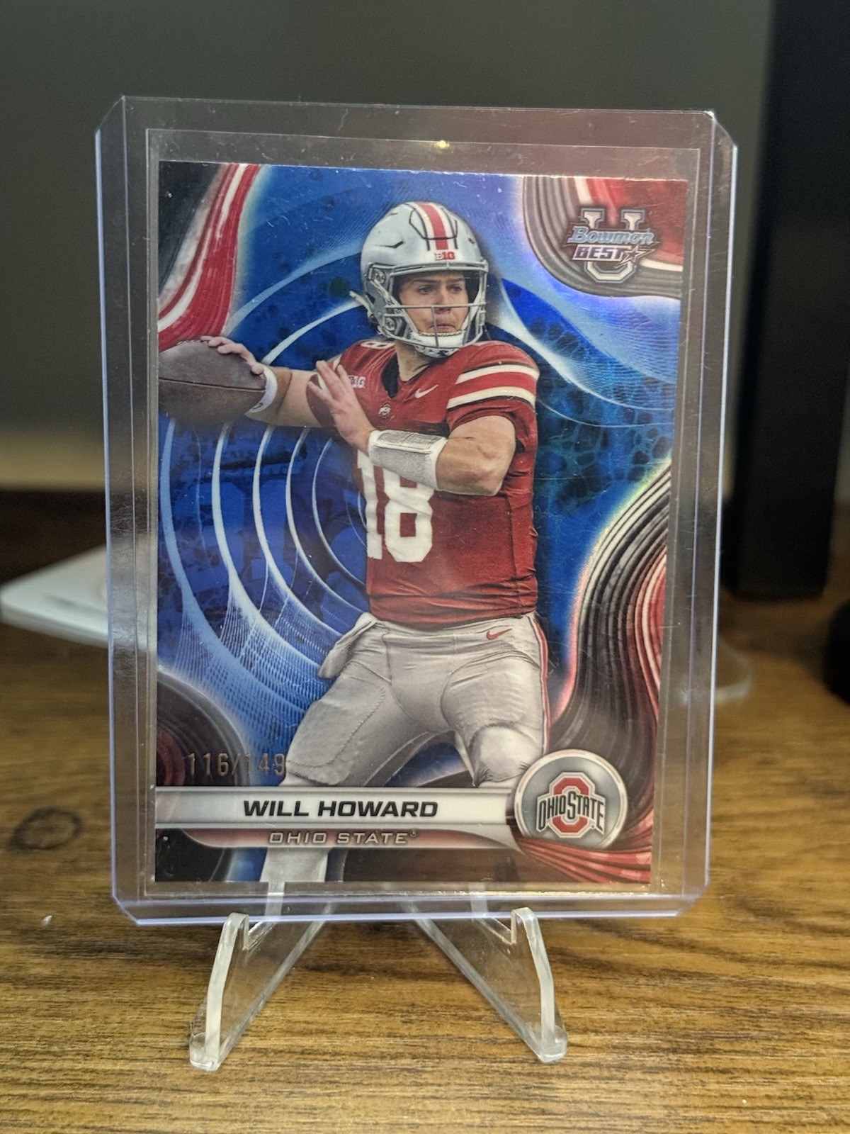 2024 Bowman's Best University - Will Howard #68 Blue Refractor /149 (RC)