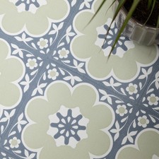 Floor Pops Daphne Sage Green 30.48cm x 30.48cm Self-Adhesive Vinyl Floor Tiles