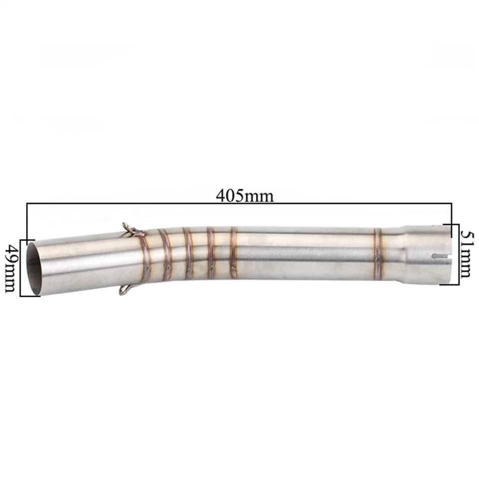 Silenciador de 51 mm tubo de escape de enlace medio modificado para Yamaha YZF R6 1999-2005 Foto 4 de 4