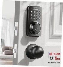 Keyless Entry Door Lock with Knob Set, Door Locks for Front Door with Black