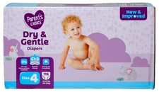 Parent's Choice Size 4 Diapers 116 Count for Toddlers 22-37 lbs Cute Prints