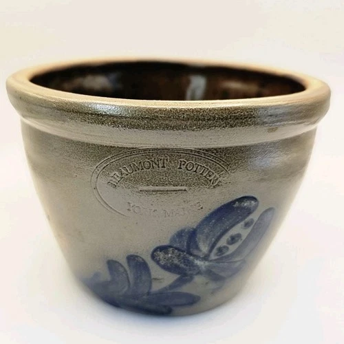Vintage Beaumont Brothers Pottery 1985 Salt Fire Stoneware Bowl York Maine 4.5"
