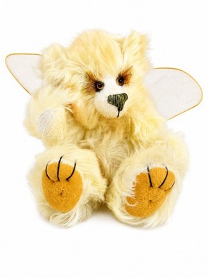 Sue Gibson OOAK Angel Mohair gelber Teddybär handgefertigt verbunden Colchester 8,5 Zoll