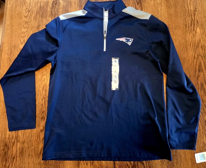 New England Patriots NFL Team Apparel Officially Licensed Mens L Team Warm-up...