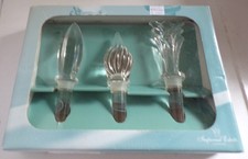 Set Of Imperial Estate  24% Lead Crystal Clear Decanter Stopper Made in Austria