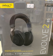 Jabra Evolve2 85 Wireless Over-Ear Headband Headset Mic USB-C Black