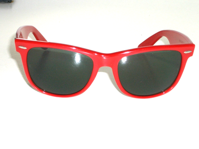 54[]18mm VINTAGE B&L RAY-BAN USA RED ACETATE G15 WAYFARER II