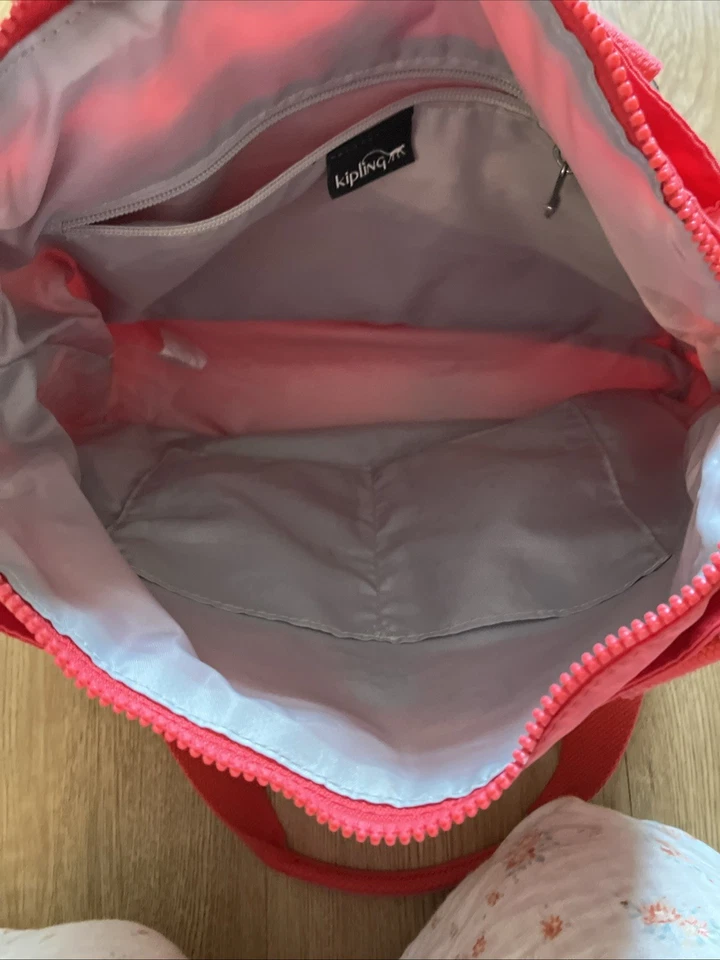 Bolso Mensajero Kippling Rojo Vintage Escuela/Trabajo Laptop Foto 4 de 4