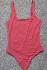 Women's Auden Coral Thong Bodysuit Size S NWTSleeveless Scoop Neck Stretch 195