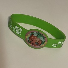 2013 Moose Shopkins Green Strawberry Silicone Stretchy Bracelet