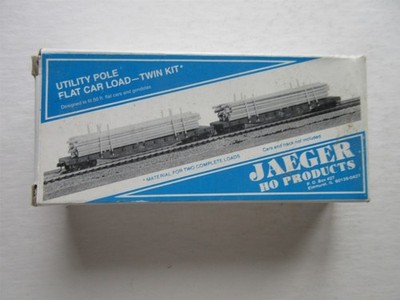 JAEGER HO PRODUCTS #2350 Utility Poles Flat Car Loads for 2 Cars KIT 1:87 no car