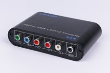 Ligawo 6526612 YPbPr Component Video + R/L/SPDIF Audio zu HDMI Konverter, 1080p