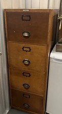 Antique Wooden Filing Cabinet