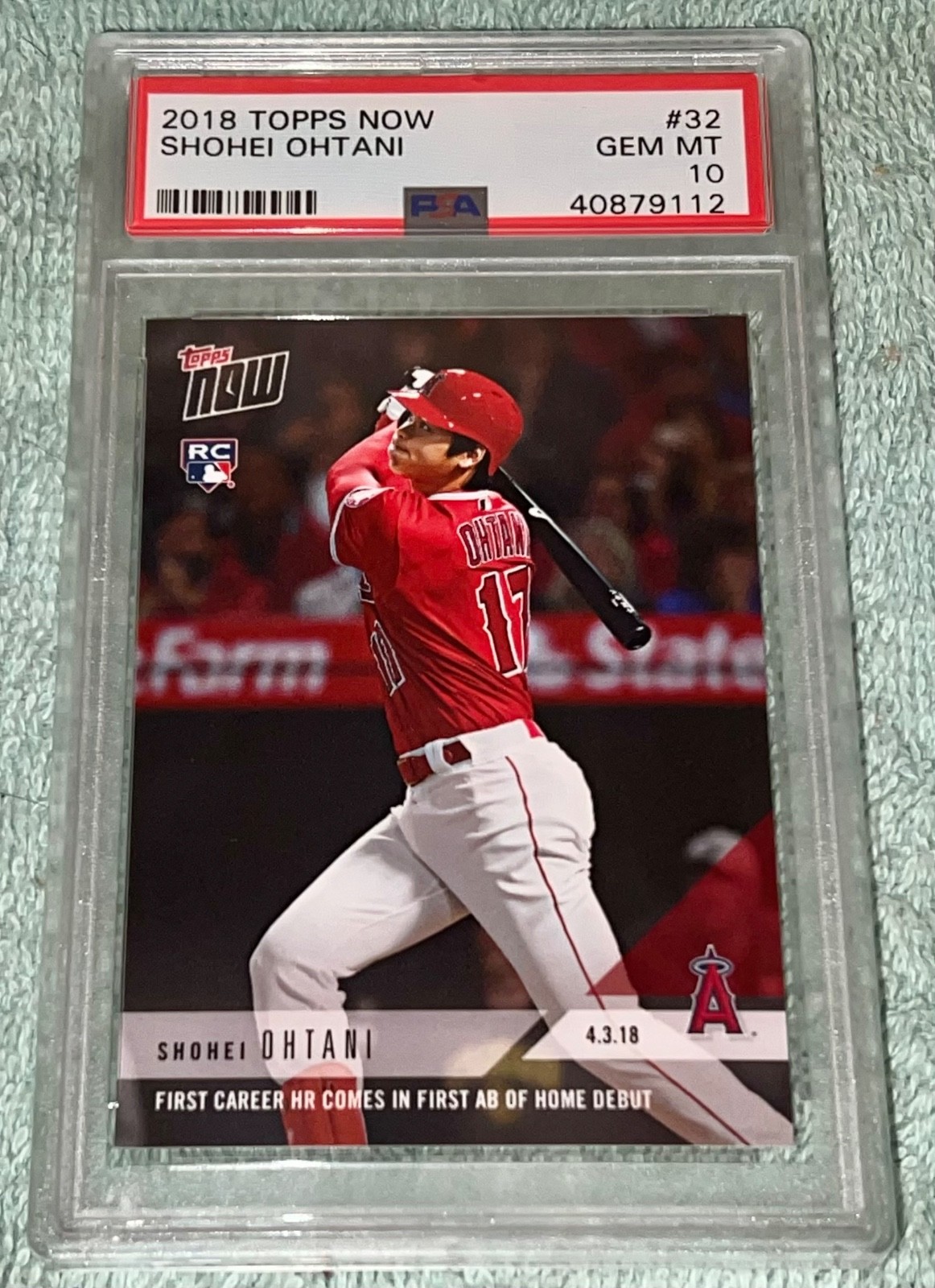 2018 Topps Now ~ SHOHEI OHTANI #32 “Rookie Card" **** PSA - 10 (Gem Mint) ****