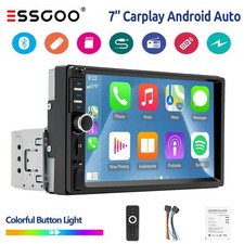 7" HD Bildschirm 1 DIN Autoradio Carplay Android Auto Touchscreen USB AUX SD FM